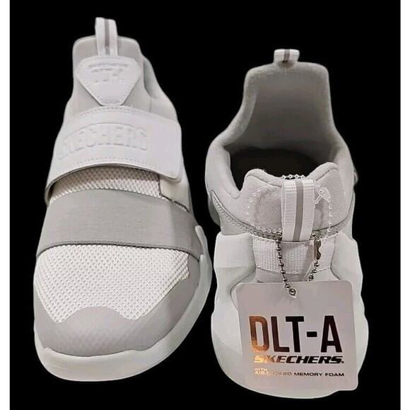 Skechers DLT-A-Static Flare ~Woman Size 8~ White Slip On Sneakers Shoes NWOB. - Picture 9 of 10